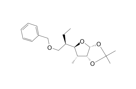 6-Benzyloxy-3,5-dideoxy-5-C-ethyl-1,2-O-isopropylidene-3-C-methyl-.beta.,L-allofuranose