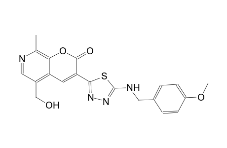 5-(hydroxymethyl)-3-{5-[(4-methoxybenzyl)amino]-1,3,4-thiadiazol-2-yl}-8-methyl-2H-pyrano[2,3-c]pyridin-2-one