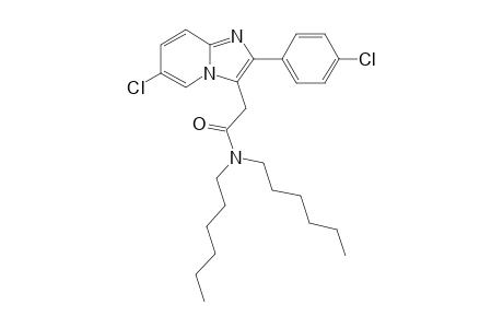 N,N-diHexyl-[2'-(p-chlorophenyl)-6'-chloroimidazo[1,2-a]pyridin-3'-yl]acetamide
