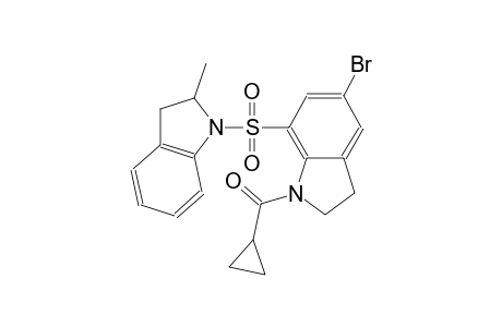 1H-indole, 5-bromo-1-(cyclopropylcarbonyl)-7-[(2,3-dihydro-2-methyl-1H-indol-1-yl)sulfonyl]-2,3-dihydro-