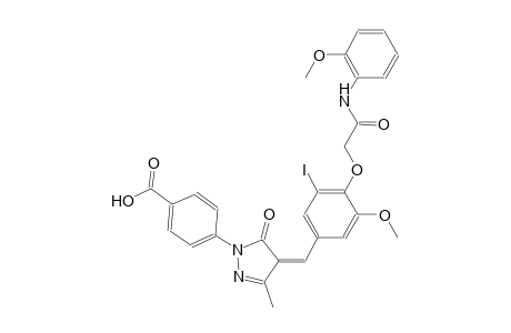 4-((4Z)-4-{3-iodo-5-methoxy-4-[2-(2-methoxyanilino)-2-oxoethoxy]benzylidene}-3-methyl-5-oxo-4,5-dihydro-1H-pyrazol-1-yl)benzoic acid