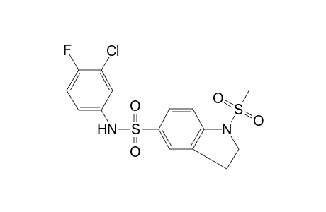 N-(3-chloranyl-4-fluoranyl-phenyl)-1-methylsulfonyl-2,3-dihydroindole-5-sulfonamide