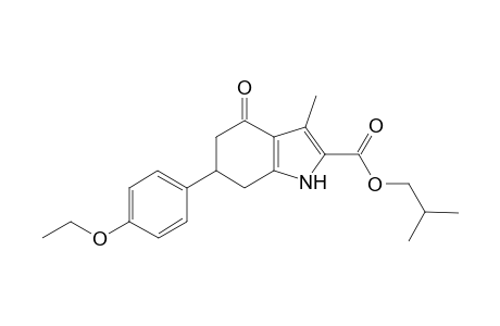 1H-Indole-2-carboxylic acid, 6-(4-ethoxyphenyl)-3-methyl-4-oxo-4,5,6,7-tetrahydro-, isobutyl ester