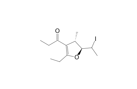 trans-1-[2-Ethyl-5-(1-iodoethyl)-4-methyl-4,5-dihydro-furan-3-yl]propanone
