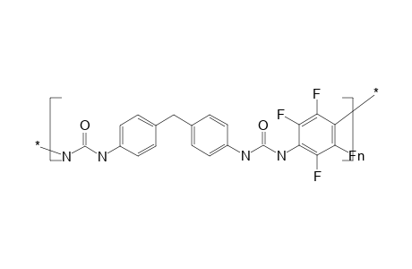 Poly[aminocarbonylamino-1,4-phenylenemethylene-1,4-phenyleneaminocarbonylamino-1,4-(2,3,5,6-tetrafluorophenylene)]