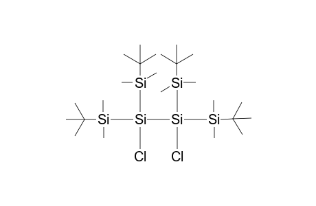 1,4-Di-t-butyl-2,3-bis(t-butyldimethylsilyl)-2,3-dichloro-1,1,4,4-tetra-dimethyltetrasilane