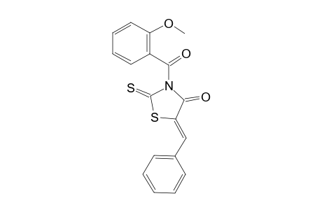 (5Z)-3-(2-methoxyphenyl)carbonyl-5-(phenylmethylidene)-2-sulfanylidene-1,3-thiazolidin-4-one