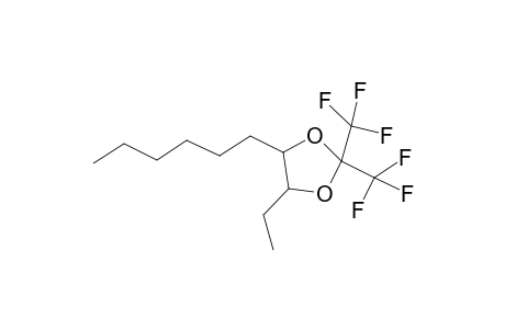 1,3-Dioxolane, 4-ethyl-5-hexyl-2,2-bis(trifluoromethyl)-, trans-