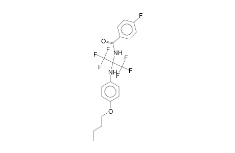 N-[1-(4-Butoxyanilino)-2,2,2-trifluoro-1-(trifluoromethyl)ethyl]-4-fluorobenzamide