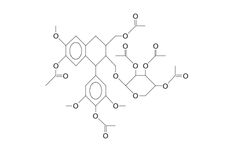 5-Methoxy-9b-xylopyranosyl-(-)isolariciresinol-hexaacetate