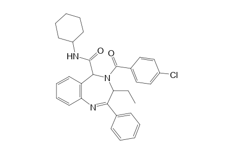 4-(4-Chlorobenzoyl)-N-cyclohexyl-3-ethyl-2-phenyl-4,5-dihydro-3H-1,4-benzodiazepine-5-carboxamide