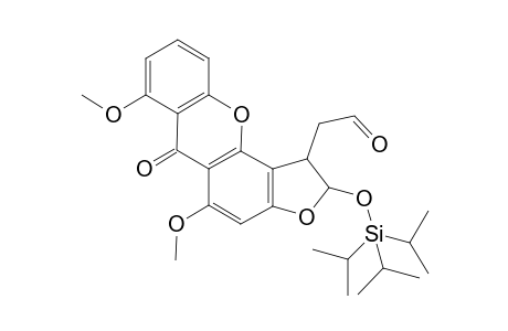 5,7-Dimethoxy-1-(acetaldehyde)-2-[tris(1-methylethyl)silyloxy)]-6H-furo[2,3-c]xanthene-6-one