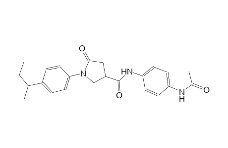 3-pyrrolidinecarboxamide, N-[4-(acetylamino)phenyl]-1-[4-(1-methylpropyl)phenyl]-5-oxo-