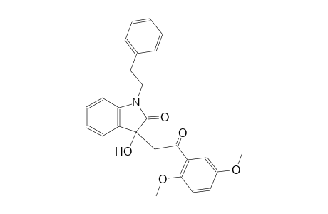 3-[2-(2,5-dimethoxyphenyl)-2-oxoethyl]-3-hydroxy-1-(2-phenylethyl)-1,3-dihydro-2H-indol-2-one