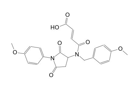 (2E)-4-{(4-methoxybenzyl)[1-(4-methoxyphenyl)-2,5-dioxo-3-pyrrolidinyl]amino}-4-oxo-2-butenoic acid