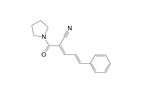 (2E,4E)-2-[oxo(1-pyrrolidinyl)methyl]-5-phenylpenta-2,4-dienenitrile