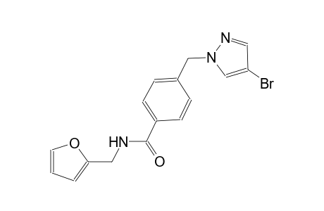 4-[(4-bromo-1H-pyrazol-1-yl)methyl]-N-(2-furylmethyl)benzamide
