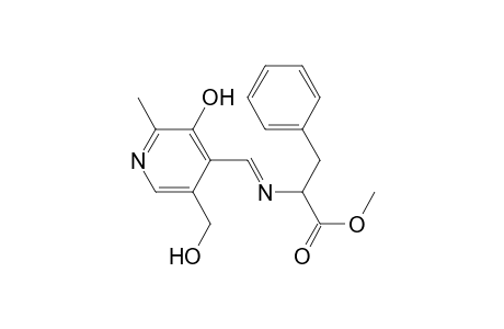 DL-Phenylalanine, N-[[3-hydroxy-5-(hydroxymethyl)-2-methyl-4-pyridinyl]methylene]-, methyl ester, (E)-