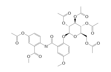 N-(2'-BETA-GLUCOPYRANOSYL-5'-METHOXYSALICYL)-5-HYDROXYANTHRANILIC-ACID-METHYLESTER-PERACETYLATED