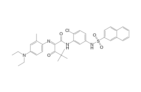 Pentanamide, N-[2-chloro-5-[(2-naphthalenylsulfonyl)amino]phenyl]-2-[[4-(diethylamino)-2-methylphenyl]imino]-4,4-dimethyl-3-oxo-