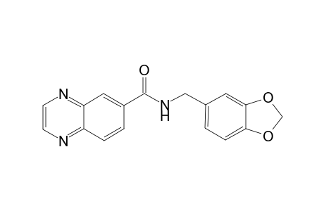 6-Quinoxalinecarboxamide, N-(1,3-benzodioxol-5-ylmethyl)-