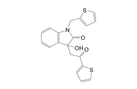 2H-indol-2-one, 1,3-dihydro-3-hydroxy-3-[2-oxo-2-(2-thienyl)ethyl]-1-(2-thienylmethyl)-