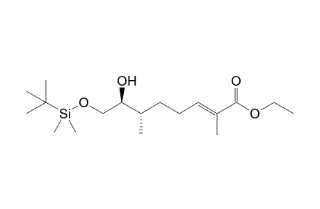 (E,6S,7S)-8-[tert-butyl(dimethyl)silyl]oxy-7-hydroxy-2,6-dimethyl-2-octenoic acid ethyl ester