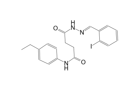 butanoic acid, 4-[(4-ethylphenyl)amino]-4-oxo-, 2-[(E)-(2-iodophenyl)methylidene]hydrazide
