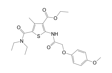 5-[diethylamino(oxo)methyl]-2-[[2-(4-methoxyphenoxy)-1-oxoethyl]amino]-4-methyl-3-thiophenecarboxylic acid ethyl ester