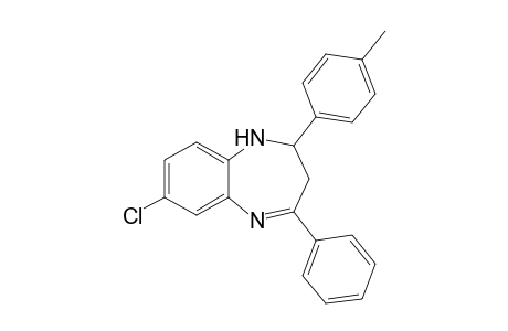 7-Chloranyl-2-(4-methylphenyl)-4-phenyl-2,3-dihydro-1H-1,5-benzodiazepine