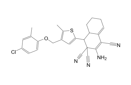 2-amino-4-{4-[(4-chloro-2-methylphenoxy)methyl]-5-methyl-2-thienyl}-4a,5,6,7-tetrahydro-1,3,3(4H)-naphthalenetricarbonitrile