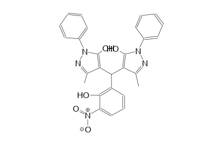4-[(5-hydroxy-3-methyl-1-phenyl-1H-pyrazol-4-yl)(2-hydroxy-3-nitrophenyl)methyl]-3-methyl-1-phenyl-1H-pyrazol-5-ol