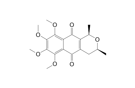 (1R,3S)-6,7,8,9-tetramethoxy-1,3-dimethyl-3,4-dihydro-1H-benzo[g]isochromene-5,10-dione