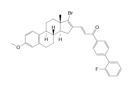 17-Bromo-3-methoxy-16-{(E)-2-[p-(o-fluorophenyl)benzoyl]ethenyl}estra-1,3,5(10),16-tetraene