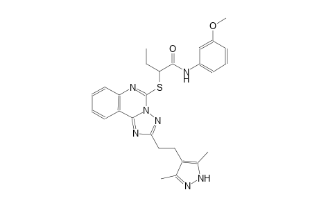 butanamide, 2-[[2-[2-(3,5-dimethyl-1H-pyrazol-4-yl)ethyl][1,2,4]triazolo[1,5-c]quinazolin-5-yl]thio]-N-(3-methoxyphenyl)-