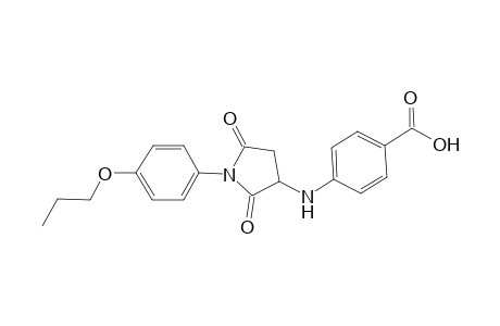 4-[[2,5-bis(oxidanylidene)-1-(4-propoxyphenyl)pyrrolidin-3-yl]amino]benzoic acid