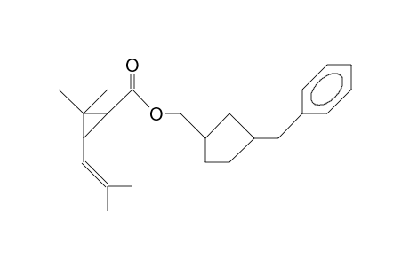 cis-2,2-Dimethyl-3-(2,2-dimethyl-vinyl)-cyclopropanoic acid, (3-benzyl-cyclopentyl)-methyl ester