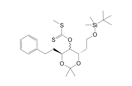 Dithiocarbonic acid {(4S,6S)-4-[2-(tert-Butyldimethylsilyloxy)ethyl]-2,2-dimethyl-6-phenylethyl-[1,3]dioxan-5-yl} ester methyl ester