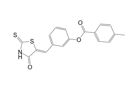 3-[(Z)-(4-oxo-2-thioxo-1,3-thiazolidin-5-ylidene)methyl]phenyl 4-methylbenzoate