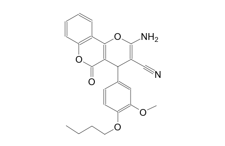 4H,5H-pyrano[3,2-c][1]benzopyran-3-carbonitrile, 2-amino-4-(4-butoxy-3-methoxyphenyl)-5-oxo-