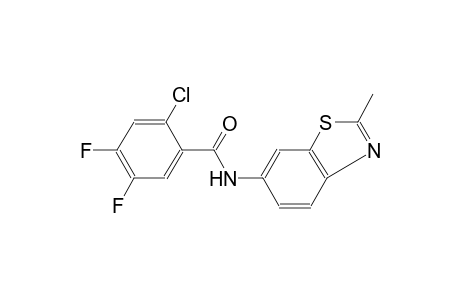 2-chloro-4,5-difluoro-N-(2-methyl-1,3-benzothiazol-6-yl)benzamide