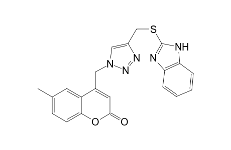 4-((4-(((1H-benzo[d]imidazol-2-yl)thio)methyl)-1H-1,2,3-triazol-1-yl)methyl)-6-methyl-2H-chromen-2-one