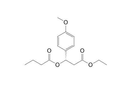 (3S)-Ethyl .beta.-butyryloxy-.beta.-(p-methoxyphenyl)propionate