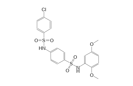 4-chloro-N-{4-[(2,5-dimethoxyanilino)sulfonyl]phenyl}benzenesulfonamide