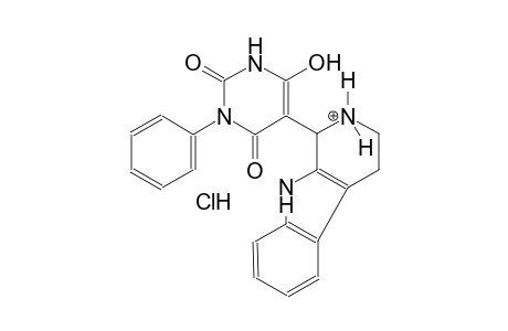 1-(6-hydroxy-2,4-dioxo-3-phenyl-1,2,3,4-tetrahydropyrimidin-5-yl)-1H,2H,3H,4H,9H-pyrido[3,4-b]indol-2-ium chloride