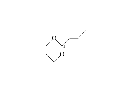 2-Butyl-1,3-dioxan-2-ylium cation