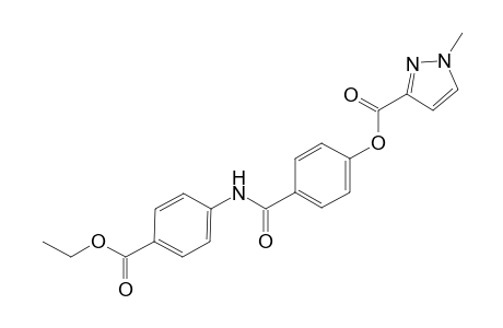 1H-pyrazole-3-carboxylic acid, 1-methyl-, 4-[[[4-(ethoxycarbonyl)phenyl]amino]carbonyl]phenyl ester