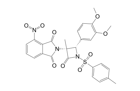 2-[2-(3,4-DIMETHOXYPHENYL)-3-METHYL-4-OXO-1-(TOLUENE-4-SULFONYL)-AZETIDIN-3-YL]-4-NITROISOINDOLE-1,3-DIONE