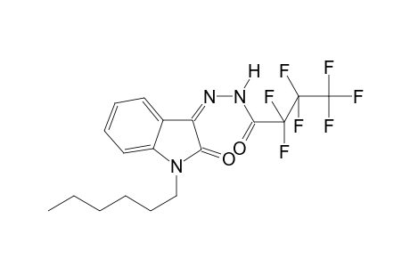 2,2,3,3,4,4,4-heptafluoro-N'-[(3Z)-1-hexyl-2-oxo-1,2-dihydro-3H-indol-3-ylidene]butanehydrazide