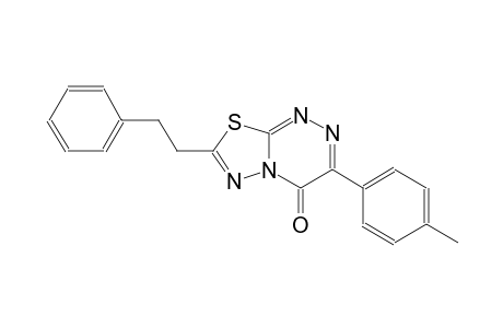 4H-[1,3,4]thiadiazolo[2,3-c][1,2,4]triazin-4-one, 3-(4-methylphenyl)-7-(2-phenylethyl)-